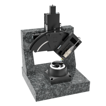 Rz-X-Y-Ry-Rx | Z-R-F 8-axis positioner for inspection of optics | aperture rotary stage and aligner 45 mm | stroke 360°, 2 x 2 x 25 mm, 90°, 50 mm